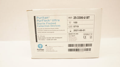 Puritan 25-3306-U BT PurFlock Ultra Flocked Collection Devices 6In -Box of 100